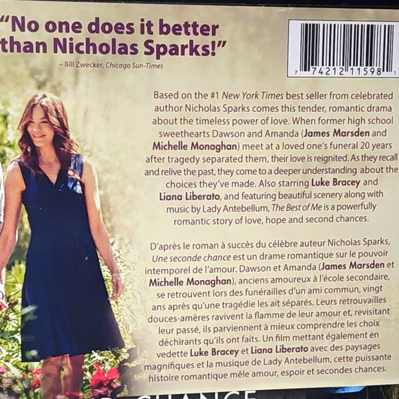 The Best of Me DVD Movie - Starring James Marsden & Michelle Monaghan - Picture 4 of 5